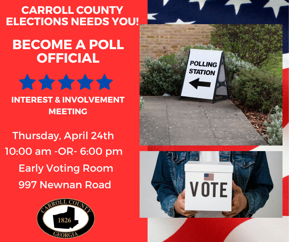 Carroll County Elections Needs you!