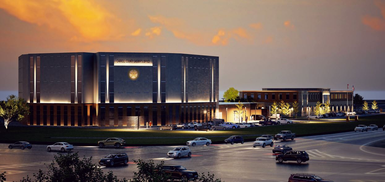 Night time View of Sheriffs Office